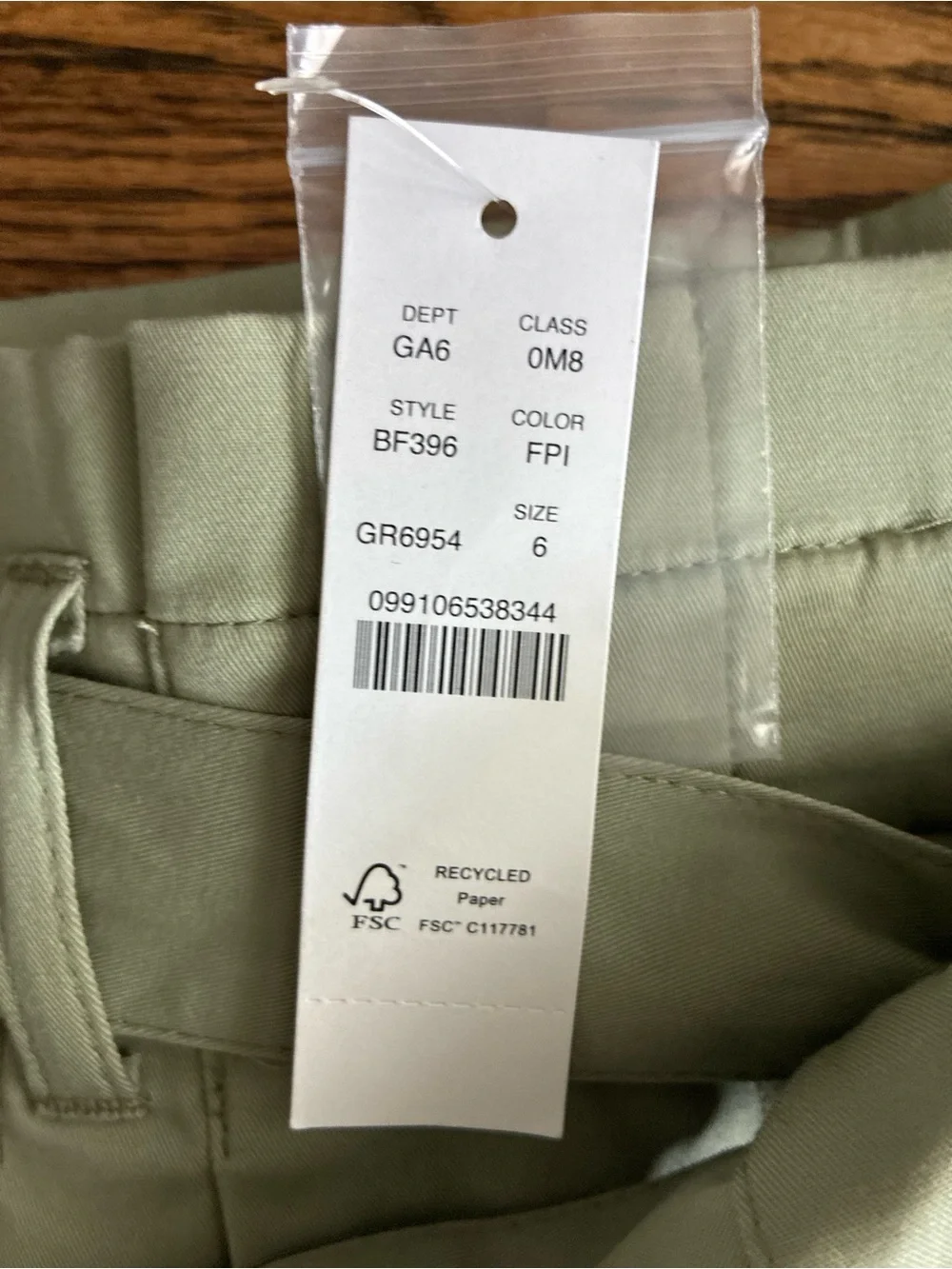 NWT J Crew High Waisted Paper Bag Shorts GREEN size 6